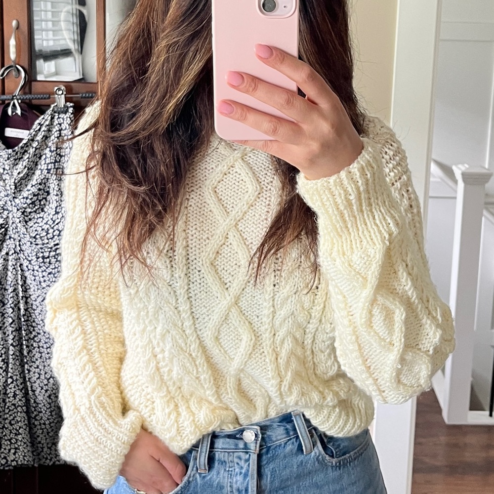 Gorgeous fisherman hand knit sweater